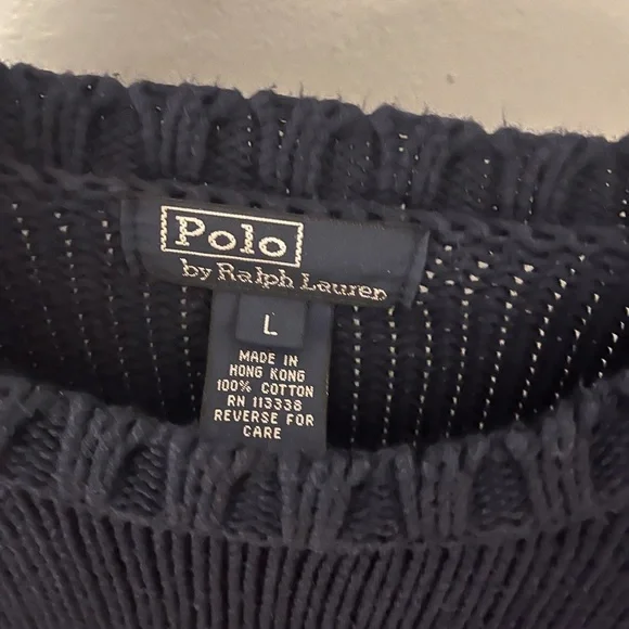 Ralph Lauren Women's Navy Crew Neck Sweater - Picture 2 of 2